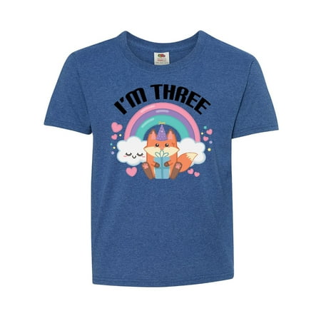 

Inktastic 3rd Birthday Party Girl Fox Youth T-Shirt
