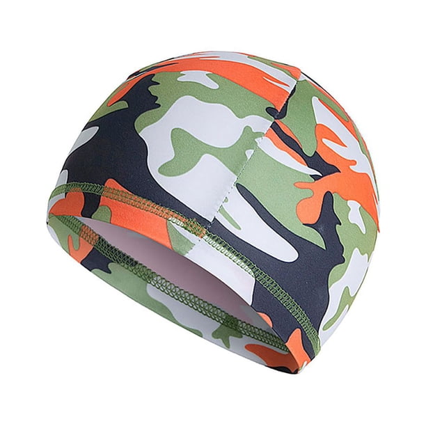Eigraketly Gorras de calavera ligeras, portátiles, diferentes patrones, antideslizantes, forro fresco para casco, secado rápido, muchas Naranja Camuflaje 20piezas