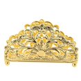 thumbnail image 1 of Gold Iron Desktop Napkin Holder Napkin Storage Rack for Hotel Restaurant Home Dining Table Floral Pattern, 1 of 4