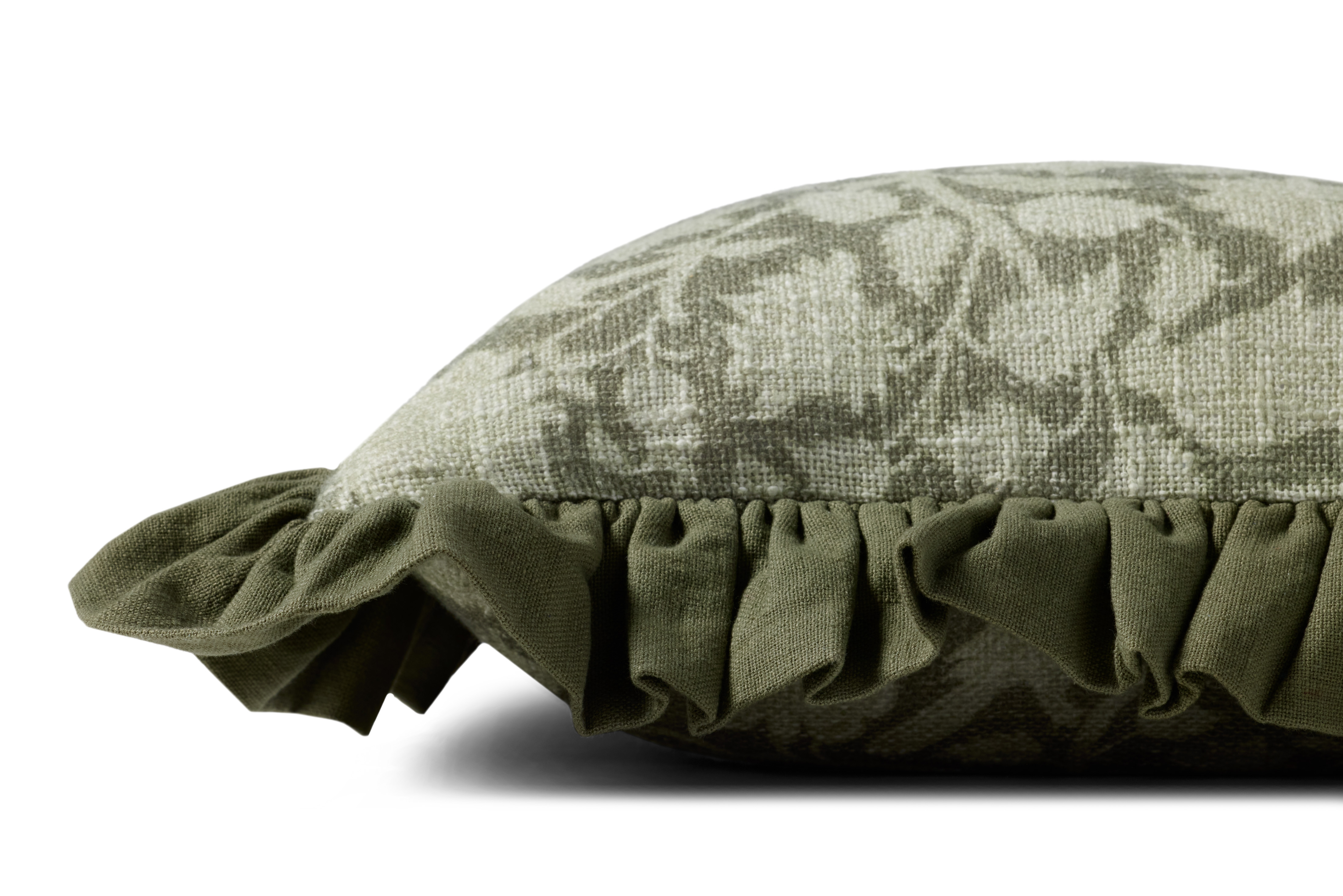 Chris Loves Julia x Loloi Kathleen Green 18'' x 18'' Decorative Pillow