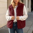 thumbnail image 6 of HAiming Fleece Vest for Women Sleeveless Lightweight Comfy Solid Color Casual Jackets Fall Winter Outdoors Sweaters, 6 of 9
