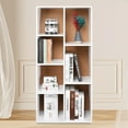 thumbnail image 4 of 7-Cube Storage Shelf, Cube Storage Organizer Modern Free Standing Bookshelf Bookcase Wooden Shelving Cabinet, White, 4 of 7