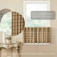 thumbnail image 5 of VHC Brands Cider Mill 4 PC Khaki Plaid Curtain Set (2 Prairie Swag 36x18 and 2 Tier 24x36), 5 of 5