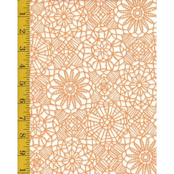 Quilting Treasures Amazing Lace(Not actual lace!!!) White/Melon 100% Cotton Fabric sold by the yard
