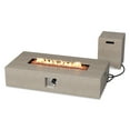 thumbnail image 6 of VENTOPYR 2-Piece Outdoor Propane Rectangle Concrete 56-inch x 28-inch Gray Fire Table Set w 20lb Tank Table, 6 of 8