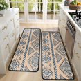 thumbnail image 4 of Kitchen Rugs Sets Of 2,Blue Geometric Diamond Triangle Pattern Anti Fatigue Kitchen Mat Rugs Non Slip Washable,Decorative Kitchen Floor Mats for Kitchen,Sink,Laundry,17"x47"+17"x47", 4 of 5
