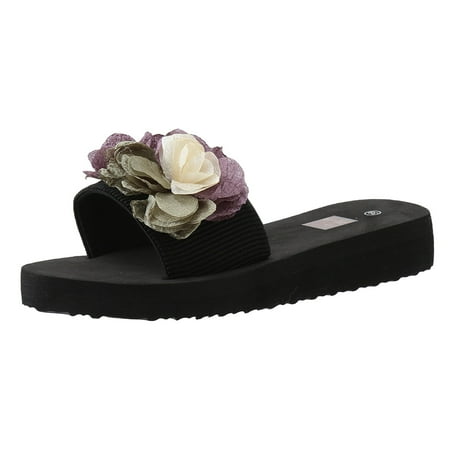 Women Ladies Bohemian Bow Designer Flip Flops for Women Flowers Decoration Sandals Open Flip Flop Sandals for Women Casual Summer Toe Beach Slippers Casual Shoes Summer Slippers
