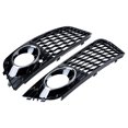 thumbnail image 3 of Astra Depot Left Right RS4 Style Fog Light Grill Cover Honeycomb Mesh w/ Chrome Trim for Audi A4 B8 2008-2012 (Standard Bumper Only), 3 of 8