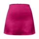 thumbnail image 5 of Falda mini de corte A y cintura alta para mujer: con cinta de raso, cierre de cremallera, forrada, versátil para looks informales y de fiesta., 5 of 7