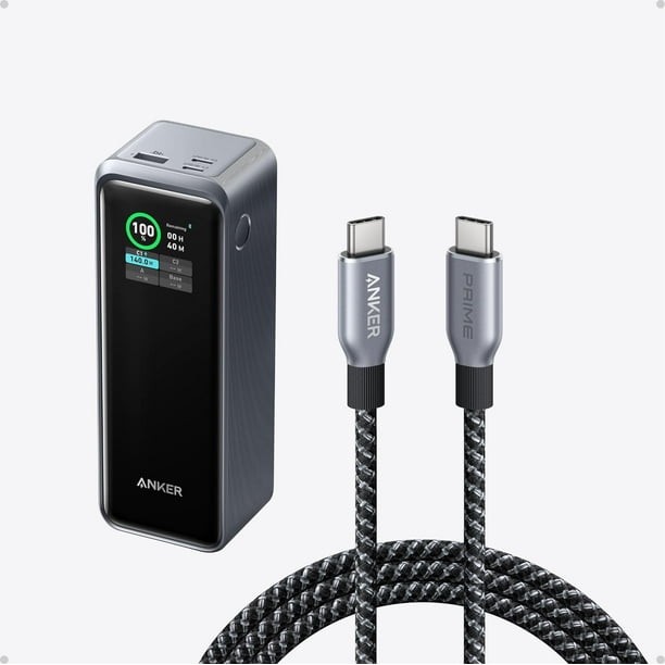Cable USB-C Anker Prime Power Bank de 27000 mAh y 250 W, 1,8 m
