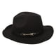 thumbnail image 5 of Sombrero de fieltro Nikou color negro tostado claro con protección solar ala ancha y plana, 5 of 15
