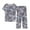 Gray, variant on Womens 2 Piece Pajama Sets Summer Cotton Linen Lounge Set Short Sleeve Round Neck Pajama Set Printed Tops Pants Set Sky Blue