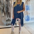 thumbnail image 2 of Timegard Débardeur pour Femmes Col Rond Bas Irrégulier Léger Décontracté Couleur Unie Blouse, 2 of 6