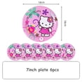 thumbnail image 5 of Decoraciones para fiestas de cumpleaños de niñas de Hello Kitty, vasos de papel, platos, banderas, recuerdos para niños, vajilla desechable para baby shower, globos, suministros, 5 of 5