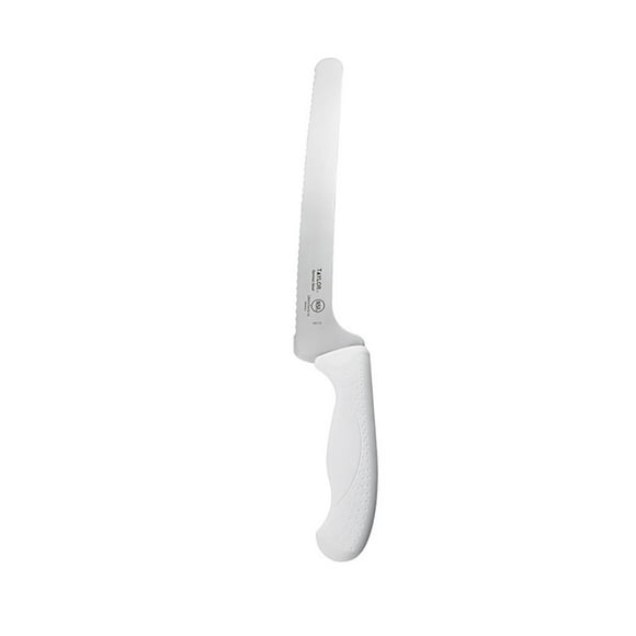 Taylor 5248369 Couteau à Pain 10 Pouces avec Manche en Nylon/Silicone Blanc, Acier Allemand à Haute Teneur en Carbone