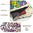 thumbnail image 5 of Happy Birthday Area Rugs 3x5 ft Ribbon Cake Gift Balloon Modern Celebration Washable Rug Non Slip Indoor Carpet Absorbent Floor Mat for Living Room Bedroom Dining Room, 5 of 9