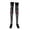 Black, variant on ZsaeSM Halloween Print Glow In The Dark Gloves Stockings Set for Unisex with 1 Pair Over-the-Knee socks & 1 pair gloves for Party Costume Accessories