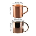 thumbnail image 5 of BrowQuartz 450ML Copper Mug Cup Beer for Moscow Mule Cups Coffee Cocktail Bar Restaurant Without Inside Liner Drinking Supplies Pure Copper, 5 of 6