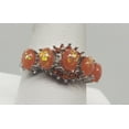 thumbnail image 2 of Size 10.5, Orange Fire Opal Topaz Silver Ring, 2 of 5