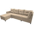thumbnail image 3 of Sala Esquinera El Bazar Store Freya Beige 275x160 cm Tela Lino Modular, 3 of 5