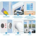 thumbnail image 2 of TERRALYX Portable AC Window Vent Kit,157inches(400cm) AC Window Seal Kit for Portable Air Conditioner with 100% Airtight Coupler and Filter Fit for Rotating and Tilting Skylight Casement Windows, 2 of 7