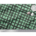 thumbnail image 2 of Soimoi Green polyester Crepe Fabric Check Check Printed Craft Fabric by the Yard 42 Inch Wide, 2 of 3