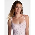 thumbnail image 4 of No Boundaries Fit Stretch Lace Trim Scoop Neck Romper, Women's XS-XXXL, 4 of 5