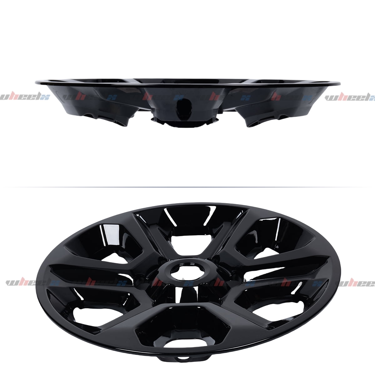 (4 Pack) 17" Wheel Skins Hub Caps Full Rim Covers For 2014-2024 Toyota 4 Runner SR5, Gloss Black