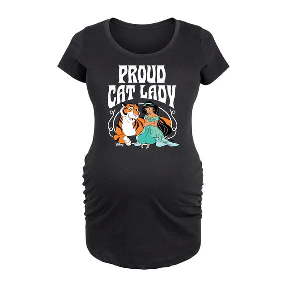 Disney - Proud Cat Lady Jasmine - Women's Maternity Scoop Neck Graphic T-Shirt