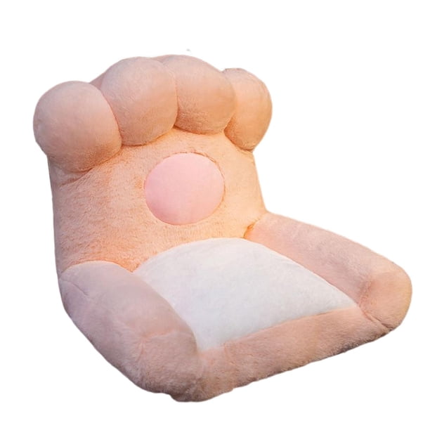 Lindo cojín de peluche de gato, lavable, antideslizante, reversible, cojín de asiento de sofá perezoso. Rosado
