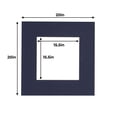 thumbnail image 3 of Navy Blue Acid Free 20x20 Picture Frame Mats with White Core Bevel Cut for 16x16 Pictures - Fits, 3 of 4
