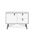 thumbnail image 2 of Pemberly Row 1 Door 2 Drawer Sideboard in White Matte & Black, 2 of 10