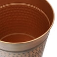 thumbnail image 3 of happimess Riley Modern Classic Hammered Steel Accent 2 Gal Waste Bin, Antique Copper (Set of 2), HPM1111B-SET2, 3 of 6