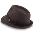 thumbnail image 4 of Walrus Triumph Brown Wool Felt Trilby Hat 100% Australian Wool Felt, 2" Brim, C-Crown Grosgrain Ribbon Band, Cotton Sweatband - H7004, 4 of 6