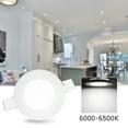 thumbnail image 3 of DELight 10 Pack 3 Inch LED Recessed Light Ultra-thin Ceiling Light Panel 6000-6500K Cool White 240LM Canless Wafer Downlight 3W Daylight, 3 of 11