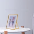 thumbnail image 4 of Gold Floating Picture Frame Set of 2, Gift Metal Glass Photo Frames, for Tabletop Display Vertically, 4 of 6