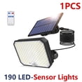 thumbnail image 1 of Lámpara de patio tipo split alimentada por energía solar, iluminación exterior con control remoto, lámpara de inducción del cuerpo humano, 1 of 3