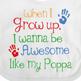 thumbnail image 4 of Inktastic Awesome Like Poppa Boys or Girls Baby Bib, 4 of 4