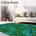 thumbnail image 2 of ODIKA 6' x 9' Machine Washable Non-Slip Area Rug, Art Nouveau leaf High Traffic Rug, Green, 576647, 2 of 7