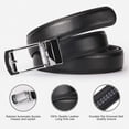 thumbnail image 2 of WERFORU Leather Ratchet Dress Belt for Men Perfect Fit Waist Size up to 50 inches with Automatic Buckle, 2 of 4