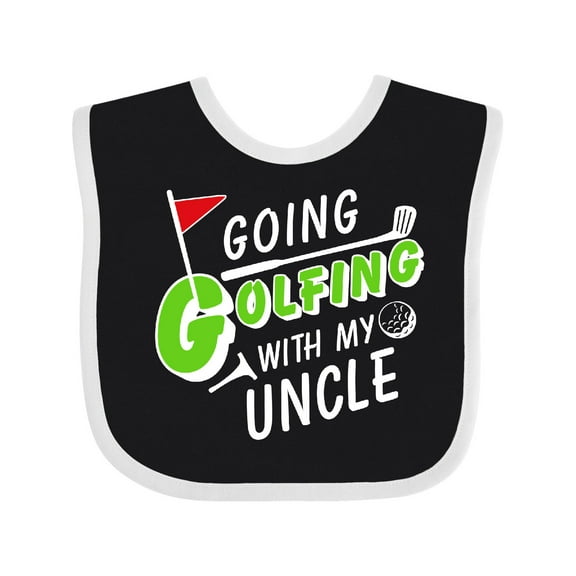 Inktastic Going Golfing with My Uncle Kids Golf Boys or Girls Baby Bib