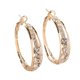 thumbnail image 3 of Pendientes de aro grandes, joyería del día de San Valentín, regalos simples para el día de San Valentín para ella, pendientes grandes de aro con dijes Oro Yinane Aretes de aro, 3 of 8