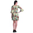 thumbnail image 4 of Moomaya Robe Courte Imprimée pour Femmes, Manches Évasées, Coupe Droite, Robes pour Femmes, Vêtements d'Été Décontractés, 4 of 6