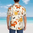 thumbnail image 6 of Bixox Men's Hawaiian Shirts Men's Flower Fox Print Short-Sleeve Shirt-XX-Large, 6 of 8