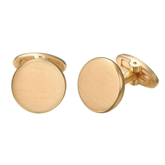 Yoursfs Brushed Gold French Tuxedo Shirt Cufflinks For Men Stainless Steel Classic Personalized Cufflinks