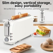2-Slice Slim Toaster, 6 Shade Settings with Cancel, Reheat & Defrost, 10 Long Slot, Auto Shut off, Removable Crumb Tray, White
