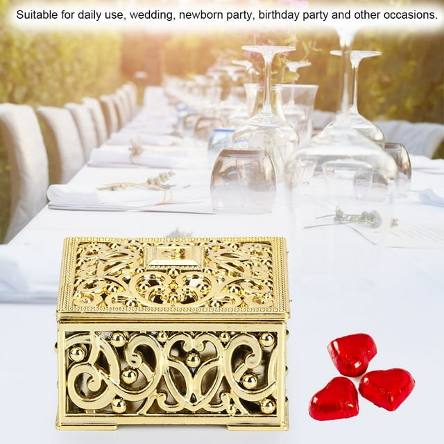 12pcs Square Hollow Plastic Gift Box Candy Boxes Wedding Birthday Party Decoration
