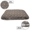 thumbnail image 3 of Eastern Pet Bed, Oriental Cultural Motif Swirled Curved Petals Wild Flora Themed Squares, Resistant Pad for Dogs and Cats Cushion with Removable Cover, 24" x 39", Dark Blue Burgundy, by Ambesonne, 3 of 4