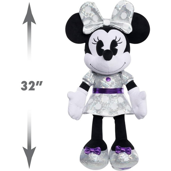 Disney100 Years of Wonder Minnie Mouse 32-inch Jumbo Plush Stuffed Animal, Once-in-a-Lifetime Exclusive, Kids Toys for Ages 3 Up by Just Play