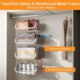 thumbnail image 3 of Metal Closet Hanging Organizer, 4 Tier Stackable Closet Organizers and Storage, Sturdy Clothes Hanging Shelves, Wire Storage Basket for Clothing Pants Coat Sweaters Handbags Hats, RV Pantry Organizer, 3 of 17